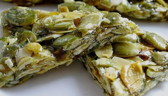 kozinaki dari biji labu kuning untuk cacingan